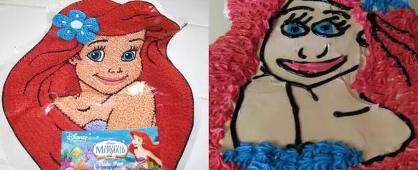 Nàng tiên cá - Ariel bên phải cũng giống hình bên trái đấy, nhưng có gì đó sai sai.