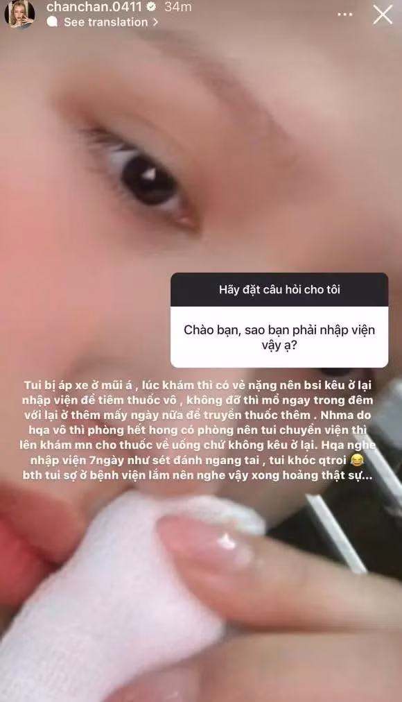 Xoai Non bat ngo nhap vien, trang thai cua Xemesis van im lim