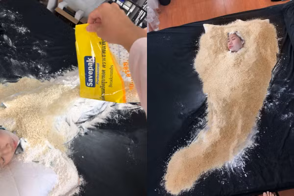 Thành phẩm chính là những tấm ảnh cosplay của bạn gái trông như miếng gà rán làm dân mạng cười bò vì độ lầy lội của chàng trai.