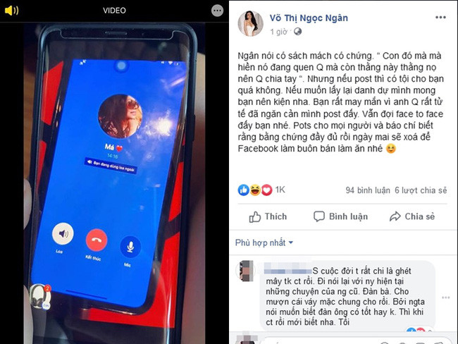 Có vẻ như Ngân 98 rất tự tin dành phần thắng khi bị người tình cũ Lương Bằng Quang đòi khởi kiện. Bởi trước đó, hot girl thị phi này đã tuyên bố có bằng chứng xác thực tố Yaya Trương Nhi ngoại tình thông qua cuộc trò chuyện đã được cô ghi âm lại.