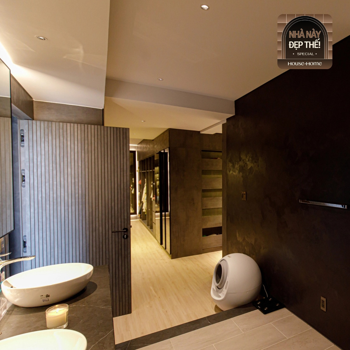 Các tiện ích trong ngôi nhà được trang bị đầy đủ và hiện đaị. Nhiều netize đã phải xuýt xoa vì độ "chịu chi" của gia chủ.