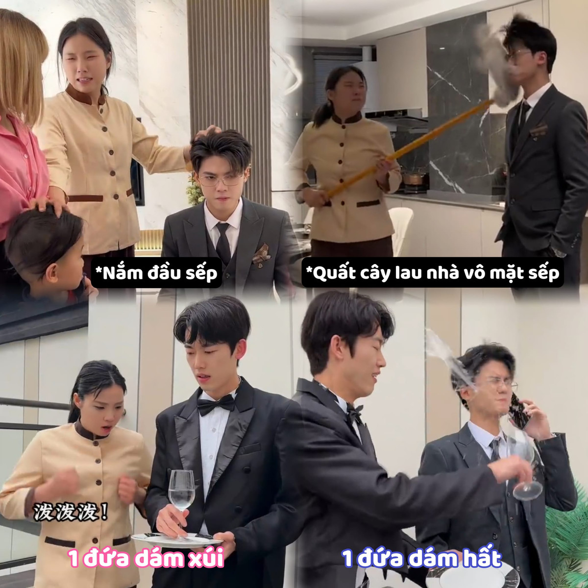 Má Vương được xây dựng với tính cách khá hài hước với các tình huống xử lý khiến người xem không thể ngờ tới.