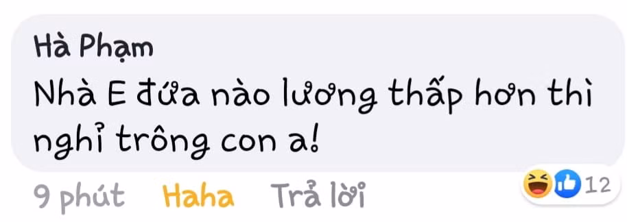 Màn so lương cực kỳ căng thẳng giữa hai vợ chồng, ai kiếm được ít tiền hơn thì nghỉ việc trông con.