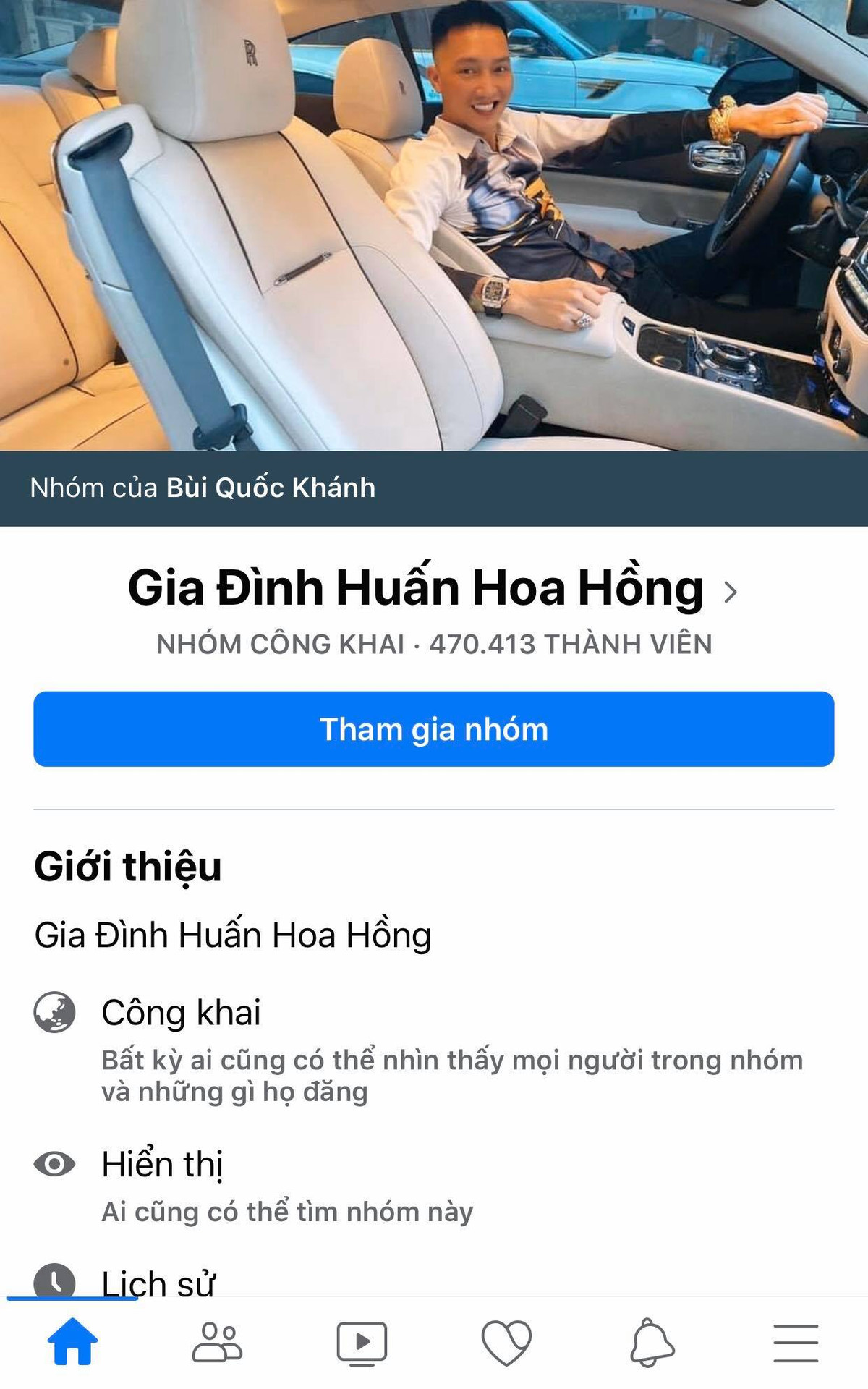 Sở hữu fanpage có lượt like khủng, nhóm của những người yêu mến Huấn Hoa Hồng này cũng đã có gần 500.000 người tham gia dù xuất hiện chưa được bao lâu.