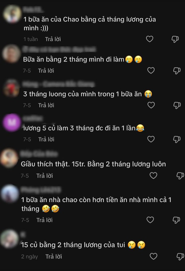 Bữa tiệc của Chao nhanh chóng thu hút sự chú ý của đông đảo cư dân mạng. Nhiều người không khỏi choáng ngợp trước độ sang trọng và xa hoa của bữa tiệc, với chi phí lên đến vài tháng lương của người bình thường.