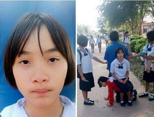 Ekip chụp ảnh thẻ quá là hùng hậu từ một người làm phong, hai người căng phong và một bạn làm... ghế để ngồi chụp cho đỡ mỏi chân. Tìm đâu ra nhóm bạn nhiệt tình thế này đây.