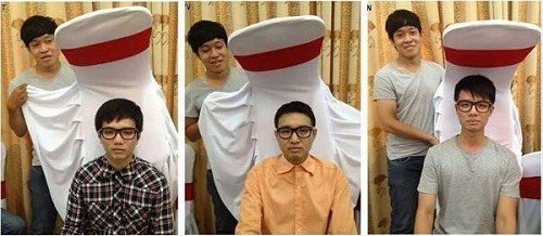 Chán phông xanh ư, được thôi có ngay phông trắng.