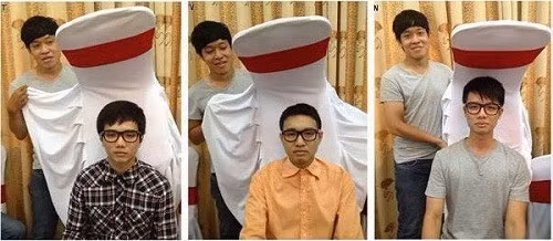 Chán phông xanh ư, được thôi có ngay phông trắng.