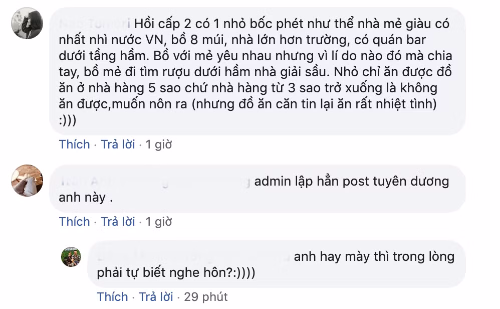 Rich kid giàu nhất nhì Việt Nam, mở cả quán bar dưới tầng hầm, chỉ dùng bữa ở nhà hàng 5 sao, câu chuyện được dựng lên bởi một thánh "nổ" xem quá nhiều phim Hàn Quốc đây rồi.
