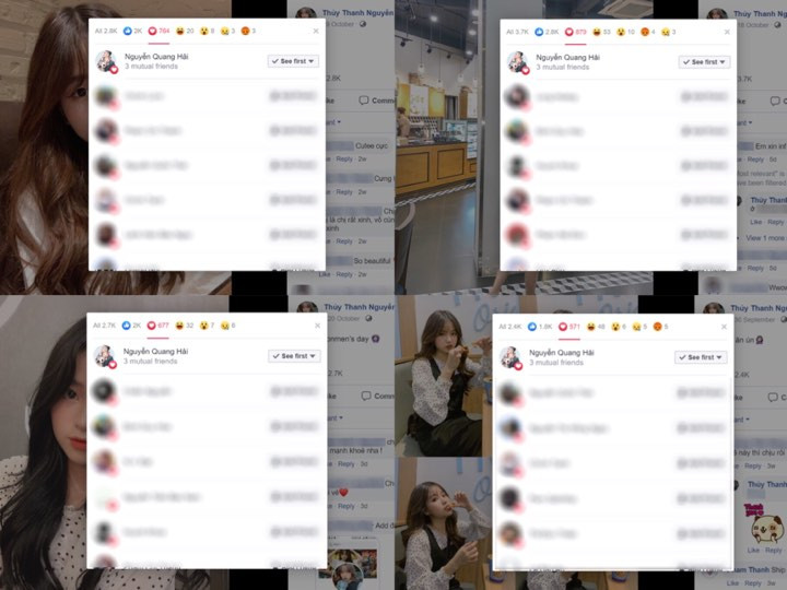 Sau khi bị nghi vấn Quang Hải có bạn gái mới, dân mạng đã truy tìm danh tính của cô gái và phát hiện cả 2 đều có loạt tương tác trên Facebook.