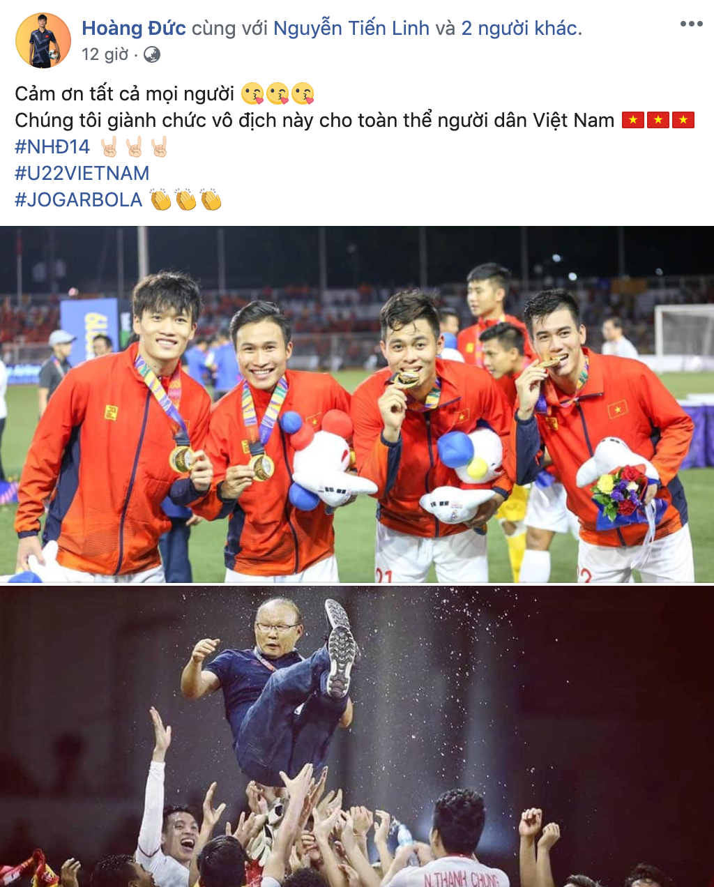 Hoàng Đức "siêu phẩm" cũng muốn dành tặng HCV cho toàn bộ người dân Việt Nam.