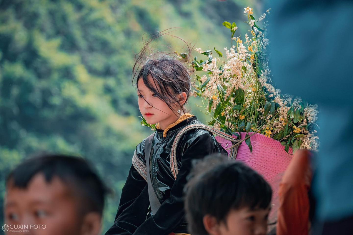 Dù cô bé không mỉm cười, nhưng thần thái toát lên sự lạnh lùng, thanh cao của em khiến nhiều người không khỏi xuýt xoa.