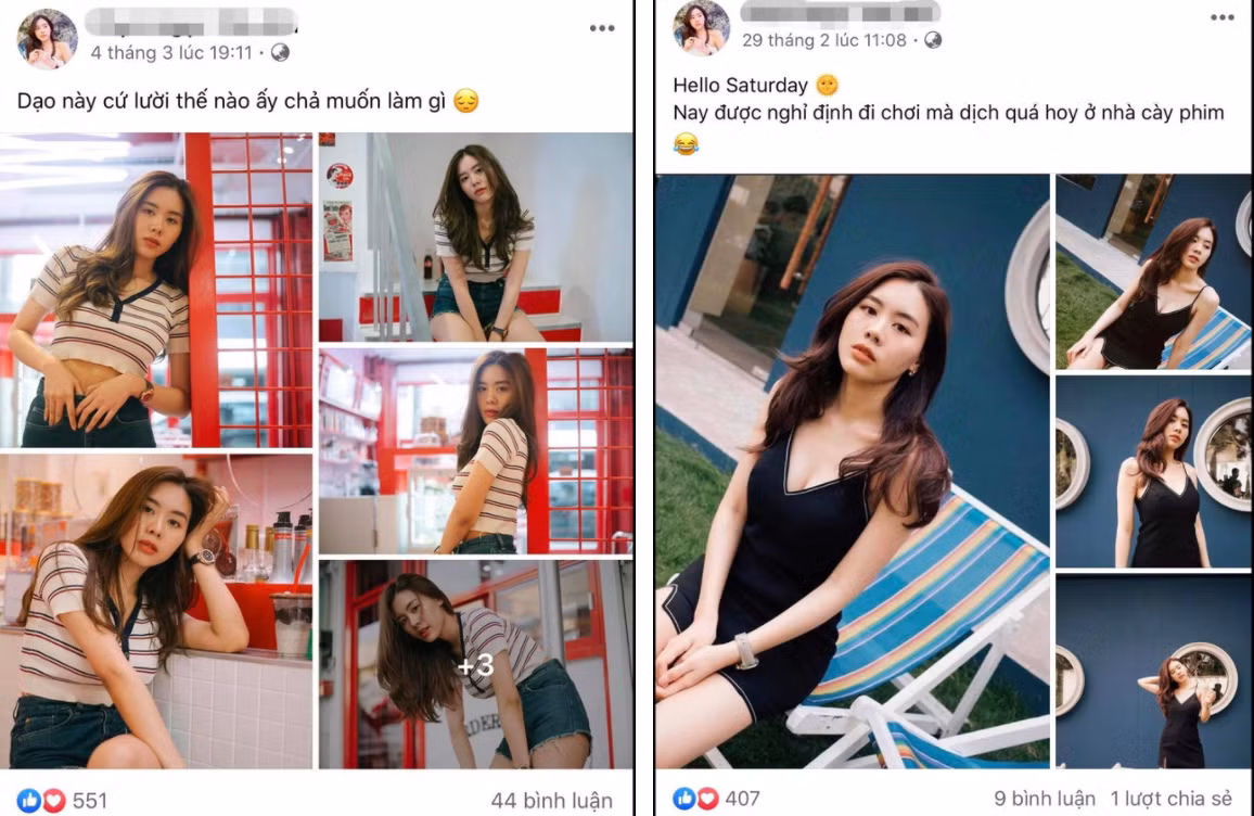 Mỗi bài đăng của cô nàng đều thu hút một lượng tương tác lớn. Bức ảnh nào cũng có rất đông người vào khen ngợi nhan sắc cuốn hút, phong cách thời trang có gu và những dòng trạng thái thả thính cực căng.