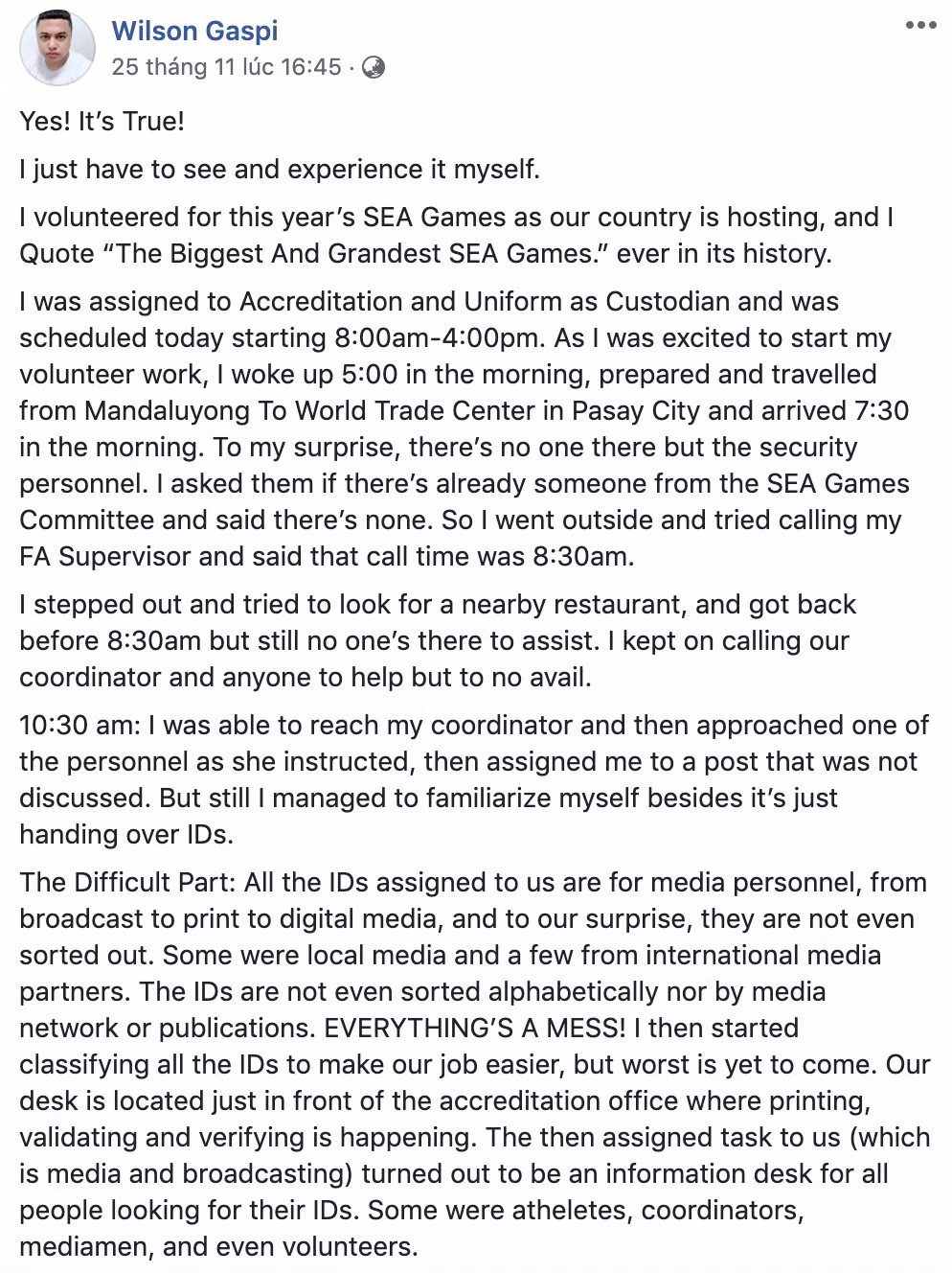 Nhan vien SEA Games 30 dang dan to cach lam viec tac trach cua BTC