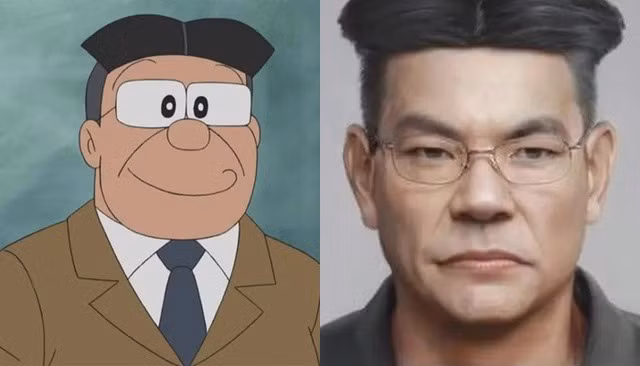 Thầy giáo Nobita ở ngoài đời trông có vẻ nghiêm khắc hơn so với truyện.