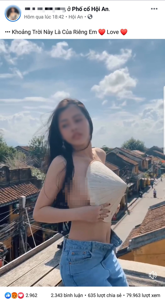 Trước người mẫu Võ Huỳnh Ngọc Phụng, hot girl tên M.H từng gây bức xúc dư luận khi chụp ảnh phản cảm ở Hội An.