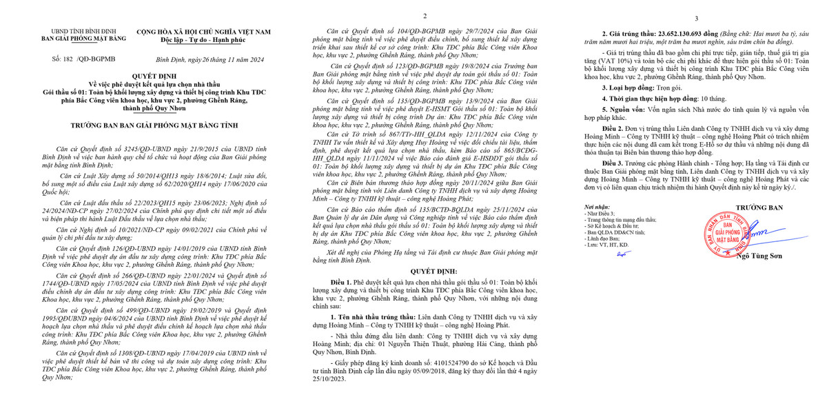 Quy Nhơn: Tiết kiệm cao Xây dựng Hoàng Minh thắng thầu trên 50 tỷ - Hình 2 Quy Nhon: Tiet kiem cao Xay dung Hoang Minh thang thau tren 50 ty-Hinh-2