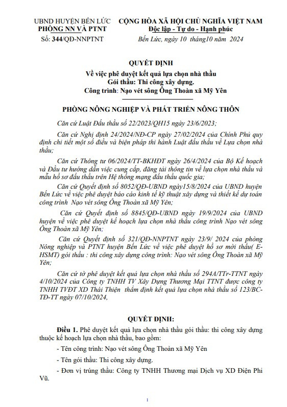 Long An: Công ty Điện Phi Vũ 1 ngày trúng 3 gói thầu tại Bến Lức - Hình 2 Long An: Cong ty Dien Phi Vu 1 ngay trung 3 goi thau tai Ben Luc-Hinh-2