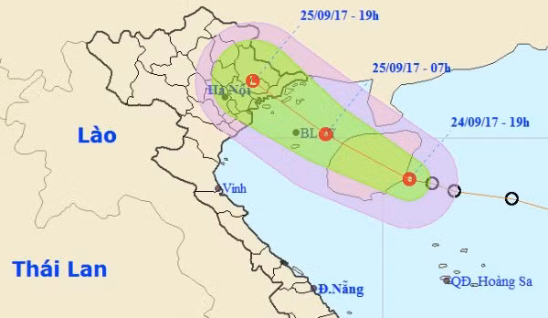 Quang Ninh-Hai Phong khan truong ung pho ap thap nhiet doi dang do bo