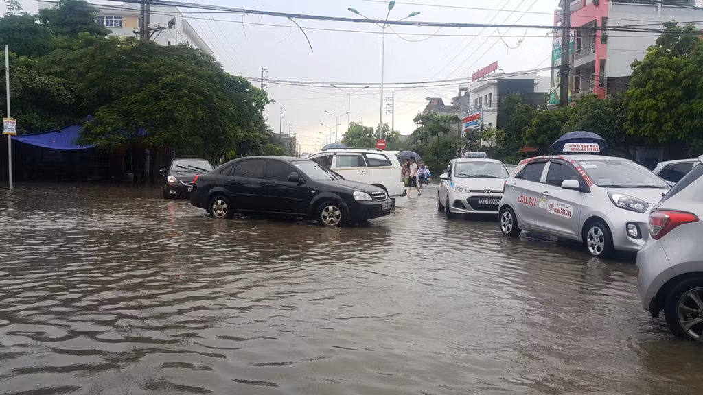 Nhiều xe taxi không thể lưu thông.