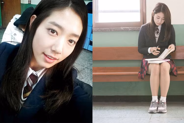 Park Shin Hye khiến nhiều fan xao xuyến khi diện bộ đồng phục học sinh trong bộ phim "Flower Boy Next Door". Cư dân mạng không tiếc lời khen ngợi làn da mịn màng của cô.