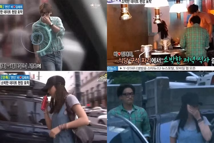 Trong khoảng thời gian yêu nhau, Bi Rain và Kim Tae Hee rất hiếm khi để lộ ảnh hẹn hò và chưa từng bị bắt gặp tay trong tay trước ống kính. Trong ảnh, ngôi sao “Chuyện tình ở Harward” bị bắt gặp cùng với bạn trai Bi Rain đi ăn đồ nướng ở Seoul. Cả hai đều cố gắng giữ khoảnh cách để không thu hút sự chú ý của cánh báo chí.