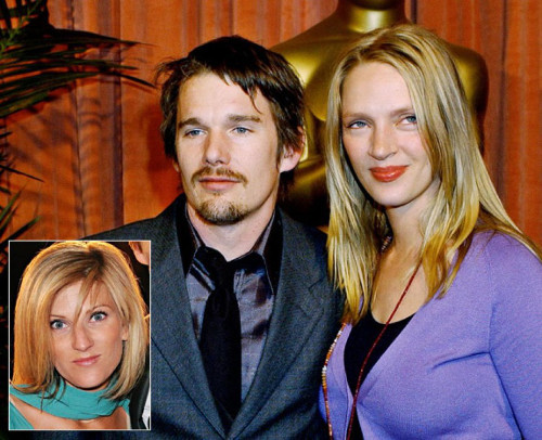  Hawke và Thurman. Tháng 5/1998, nam diễn viên người Anh Ethan Hawke kết hôn cùng nữ diễn viên xinh đẹp Uma Thurman. Có với nhau 2 người con thì hai người chia tay. Lý do là Hawke đã ngoại tình với bảo mẫu Ryan Shawhughes.