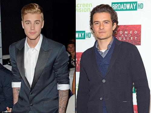  Ẩu đả với Orlando Bloom vì ghen tuông. Tại một câu lạc bộ ở Ibiza, Tây Ban Nha, Justin đi qua bàn của nam diễn viên Orlando Bloom và giơ tay ra bắt nhưng Bloom đã từ chối. Sau đó, Justin Bieber đã buông lời chọc tức Orlando Bloom bằng cách khen vợ cũ của Orlando Bloom, Miranda Kerr. Từ đó cuộc ẩu đả giữa hai chàng trai bắt đầu.