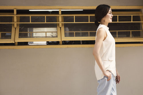 Dù bước qua tuổi 40, Thanh Mai vẫn giữ được vóc dáng trẻ trung ngọt ngào.