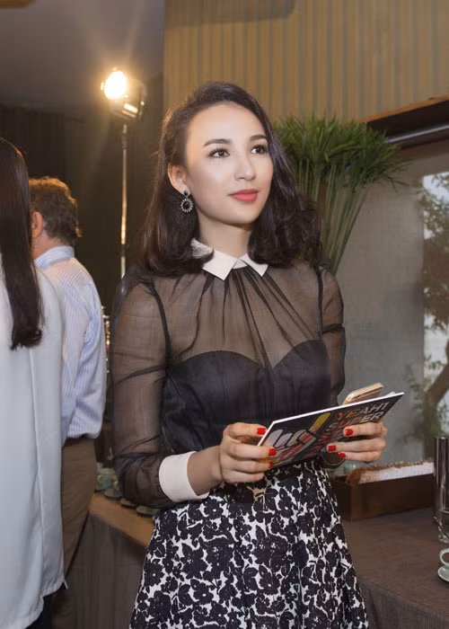 Cận cảnh nhan sắc mặn mà của Ngọc Diễm. Hiện tại, cô là MC có tiếng trong làng giải trí Việt và khá thành công trong công việc kinh doanh.