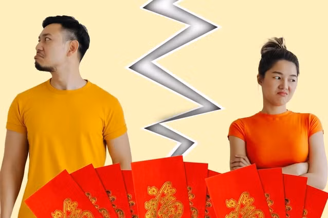 Cặp đôi ly hôn, đòi chia luôn cả khoản lì xì của 2 con Cap doi ly hon, doi chia luon ca khoan li xi cua 2 con