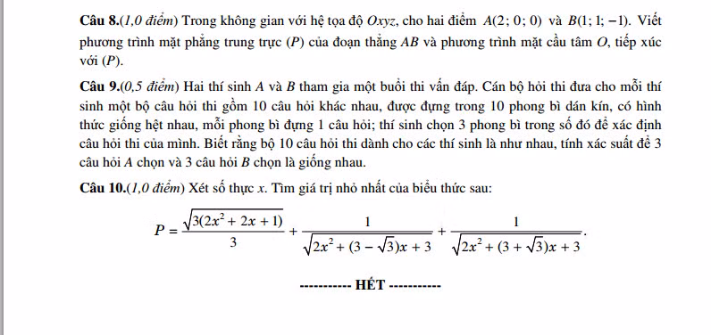 De thi minh hoa THPT quoc gia 2015 mon Toan-Hinh-2