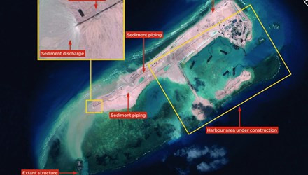 Hoat dong cai tao cua Trung Quoc o bien Dong gay nguy hiem