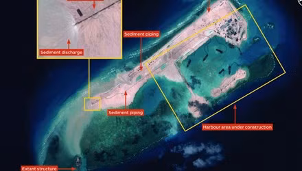 Hoat dong cai tao cua Trung Quoc o bien Dong gay nguy hiem