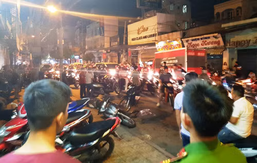 Hiện trường vụ các hiệp sĩ bị băng trộm đâm chém khiến 5 người thương vong.