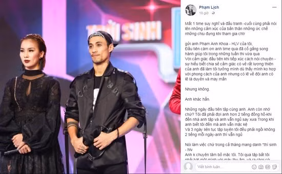 Cuối tháng 4 vừa qua, showbiz Việt được phen "dậy sóng" quanh ồn ào Phạm Anh Khoa bị Phạm Lịch tố có hành vi gạ tình tục tĩu trong thời gian cùng tham gia gameshow. Ảnh: FBNV.