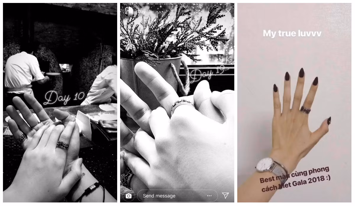 Chiếc nhẫn của bạn gái bí mật của Bình An cũng rất giống chiếc nhẫn từng được Phương Nga đeo.