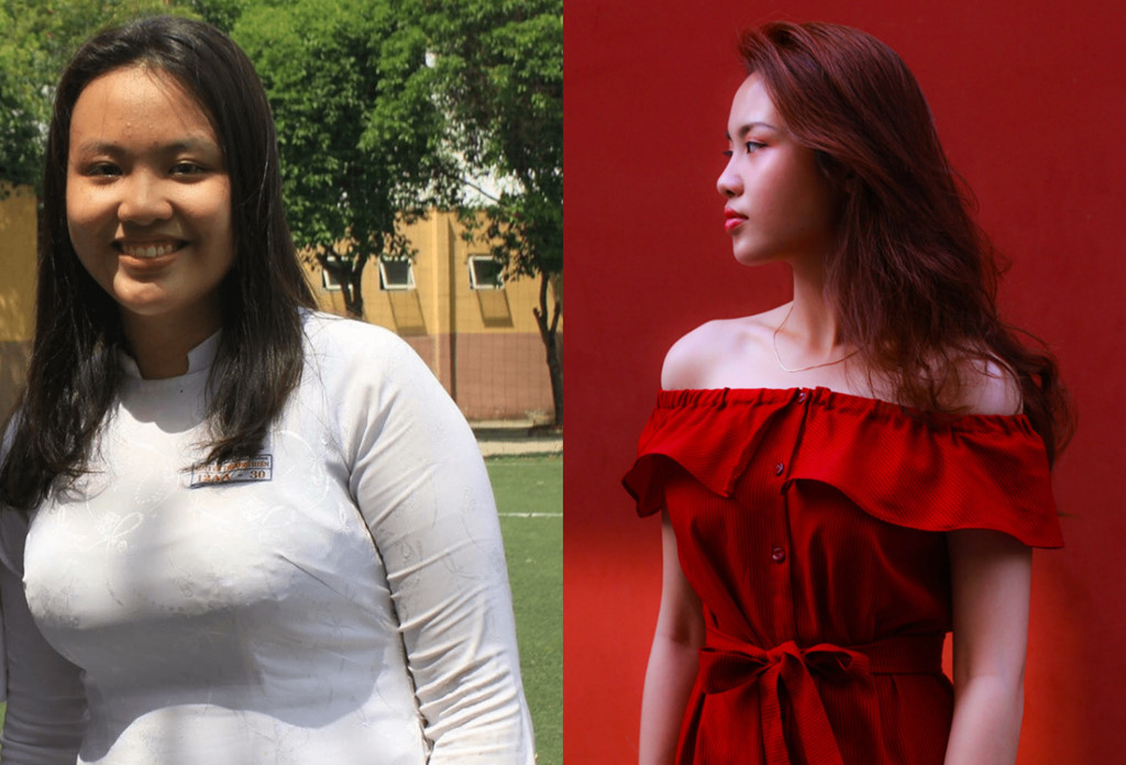 Trước khi giảm được hơn 30 kg trong một năm rưỡi, thí sinh Hoa hậu Việt Nam Huỳnh Phạm Thủy Tiên từng có thời điểm nặng đến 90 kg. Biệt danh "Cá Voi mũm mĩm" của cô bạn cũng xuất phát từ lý do này.