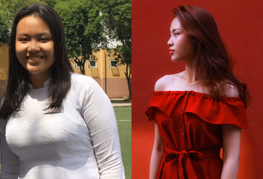 Trước khi giảm được hơn 30 kg trong một năm rưỡi, thí sinh Hoa hậu Việt Nam Huỳnh Phạm Thủy Tiên từng có thời điểm nặng đến 90 kg. Biệt danh "Cá Voi mũm mĩm" của cô bạn cũng xuất phát từ lý do này.