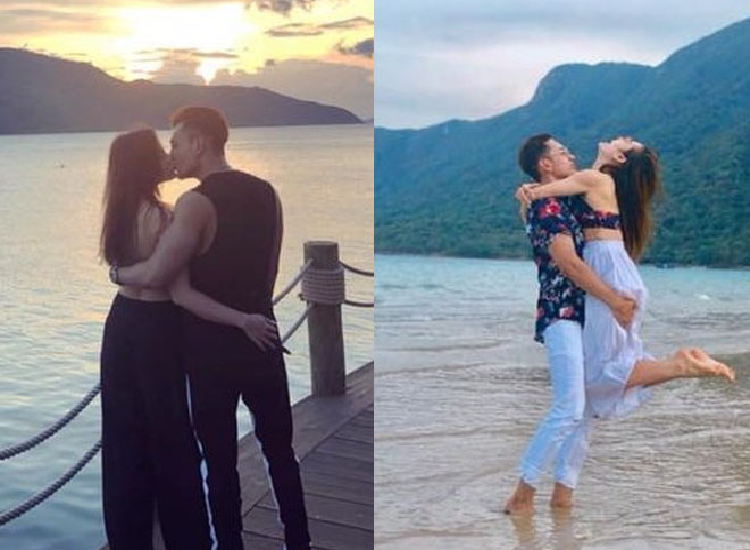 Hình ảnh ngọt ngào của Phương Trinh và bạn trai tin đồn Lý Bình.