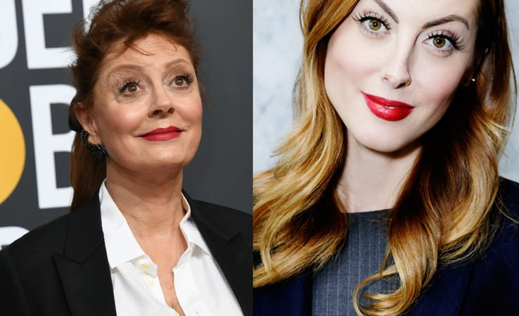  Susan Sarandon là diễn viên chính trong một số tác phẩm kinh điển như: Thelma &amp; Louise, The Rocky Horror Picture Show,... Nhan sắc của cô đã được di truyền cho con gái Eva, dĩ nhiên Eva cũng có một sự nghiệp diễn xuất đáng nể. 