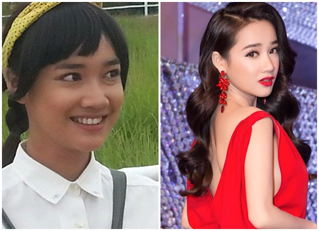 Thời chưa nổi tiếng, Nhã Phương cũng có làn da bánh mật. Tuy nhiên, đôi mắt sáng cùng nụ cười tươi rạng rỡ của bạn gái Trường Giang thời điểm đó đã để lại ấn tượng cho khán giả. Ở tuổi 28, nhan sắc Nhã Phương ngày càng đằm thắm và mặn mà hơn.