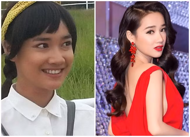 Thời chưa nổi tiếng, Nhã Phương cũng có làn da bánh mật. Tuy nhiên, đôi mắt sáng cùng nụ cười tươi rạng rỡ của bạn gái Trường Giang thời điểm đó đã để lại ấn tượng cho khán giả. Ở tuổi 28, nhan sắc Nhã Phương ngày càng đằm thắm và mặn mà hơn.