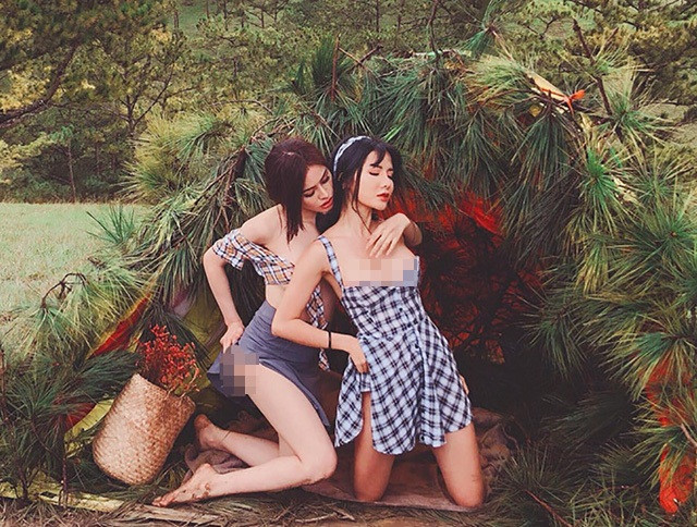 Chup anh khoe than phan cam, loat sao Viet bi du luan 