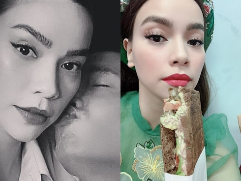 Hà Hồ cũng đang chứng minh tình cảm của mình và bạn trai đã chín muối. Mới đây, nữ ca sĩ còn công khai khen Kim Lý ngọt ngào khi được anh chăm sóc tới tận "chân răng".