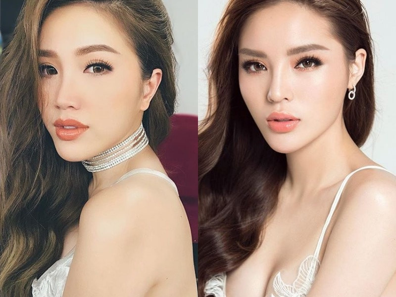 Sau 4 năm đăng quang Hoa hậu, Kỳ Duyên nhan sắc ngày càng lên hương. Không chỉ chiếc cằm dài lạ thường, đôi môi tều chuẩn xu hướng, người đẹp còn dính nghi vấn phẫu thuật nâng ngực vì vòng 1 nảy nở bất thường.
