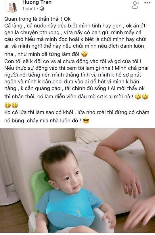 Hương Trần đăng status ẩn ý được hiểu là nhắm tới Bảo Thanh.