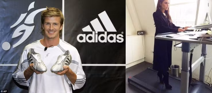 Vợ chồng Victoria Beckham đều là những người nghiện giày. David cho biết anh có hơn 1000 đôi giày và luôn cất giữ chúng trong hộp.