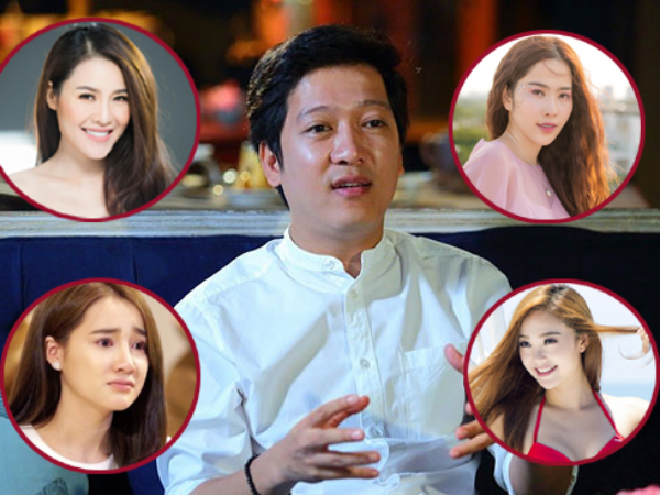 Trước khi nổi tiếng, Trường Giang đã bị gán cho cái mác "lăng nhăng". Ngay cả sau khi công khai yêu Nhã Phương, nam danh hài cũng bị cả "hội người yêu cũ" như Nam Em, Quế Vân tố "gieo rắc yêu thương" cho họ rồi lại lặng lẽ rút lui. Ảnh: 2sao.