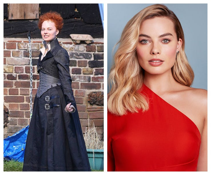 Margot Robbie xuất hiện trong tạo hình nhân vật nữ hoàng Elizabeth I với những vết rỗ thiếu thẩm mỹ, đầu hói và mái tóc đỏ rực xơ xác.